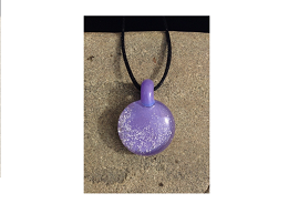 Glass Pendant with Loop – Wisteria Image