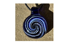 Spiral Glass Pendant - Blue Spiral Image